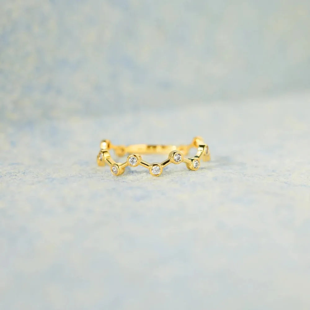 Multi-Zircon Gold Ring