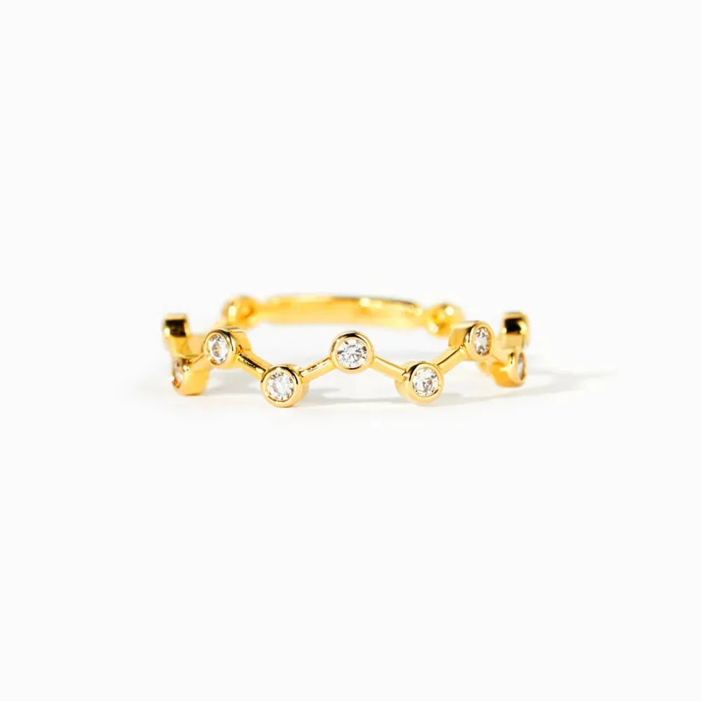 Multi-Zircon Gold Ring