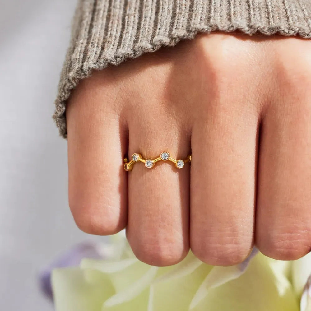 Multi-Zircon Gold Ring