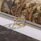 Two-Tone Open Gold and Silver Ring